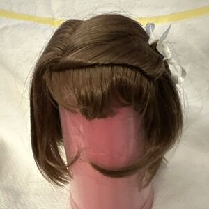MARY FRANCIS DOLL WIG Auburn Size 13-14 short straight hair, side part & bangs